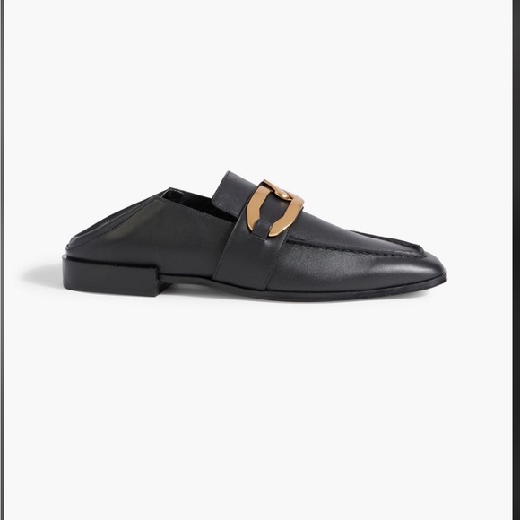 Frame Le Miramar chain embellished collapsible heel leather loafers - Picture 5 of 7